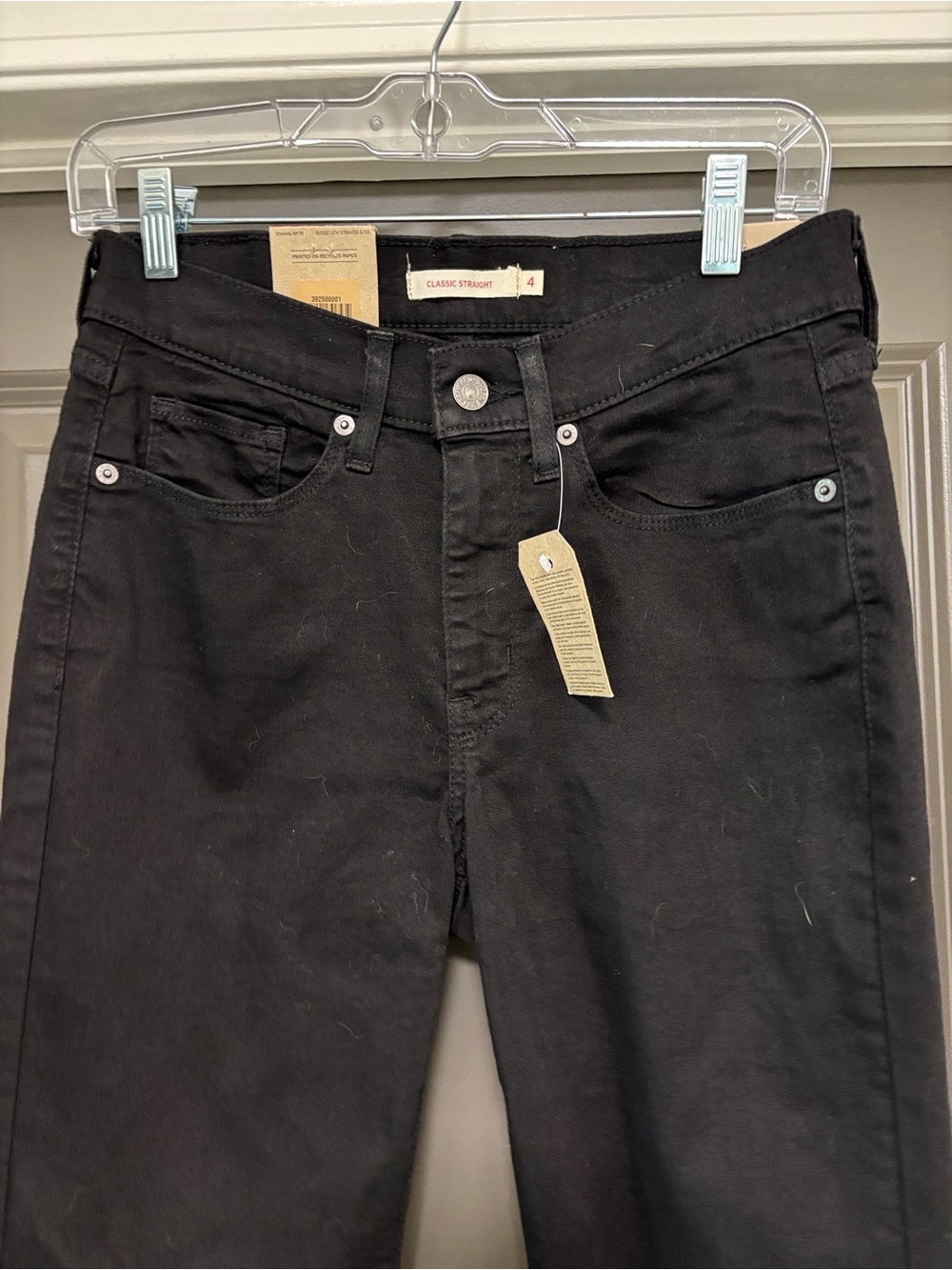 Levi’s classic straight black jeans 4 NWT - Picture 2 of 6